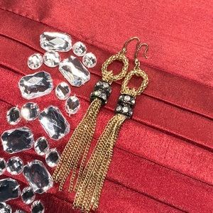 6/$20 Chain&Crystal ear pendant